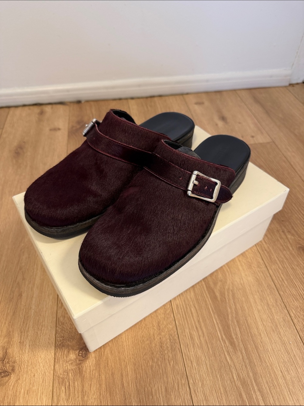 Our Legacy Burgundy Camion Mules